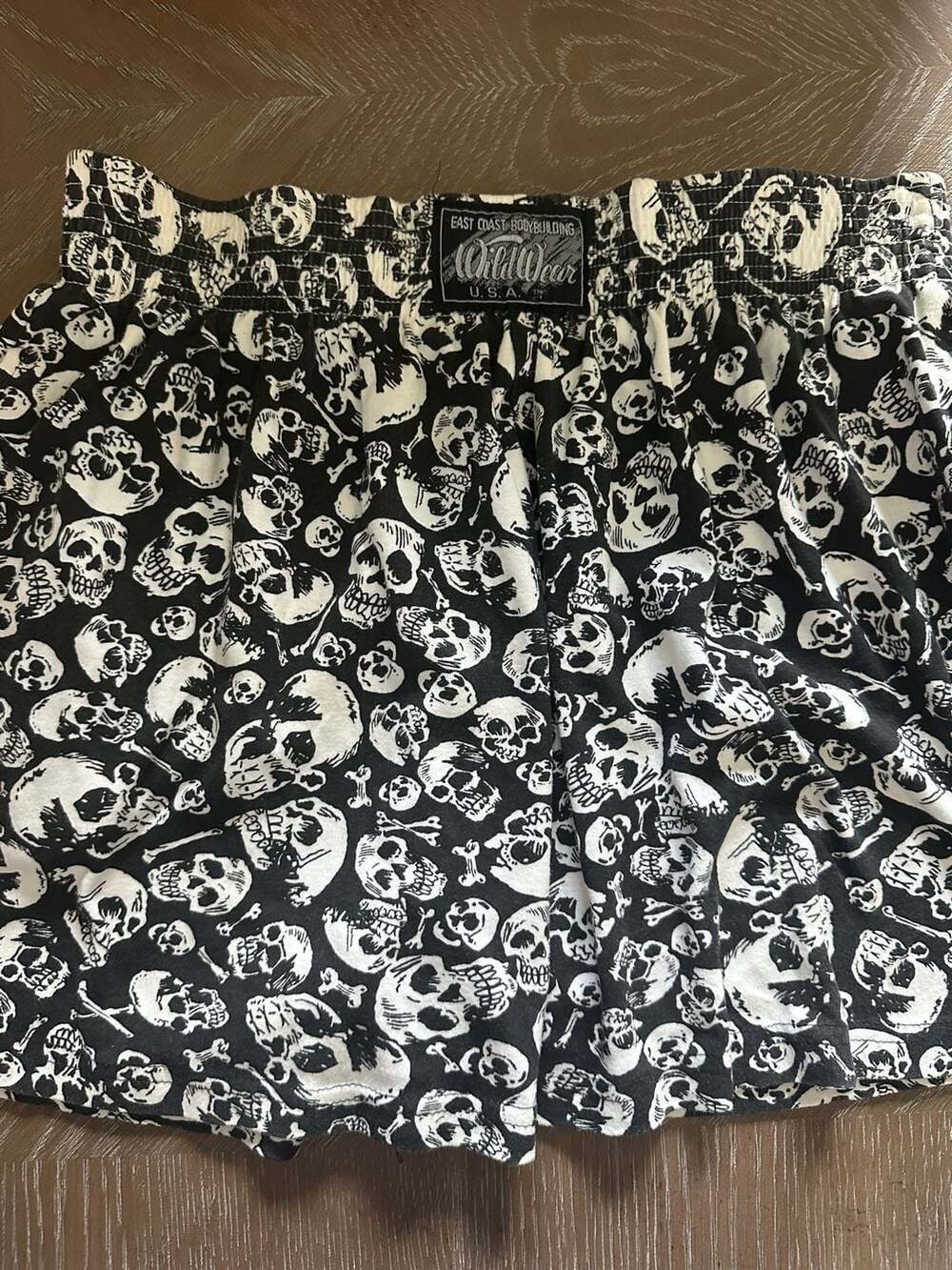 Made in USA Vintage East Coast Bodybuilding Wild Wear Skull Shorts XL